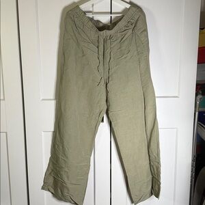 Casual Olive Green Pants
